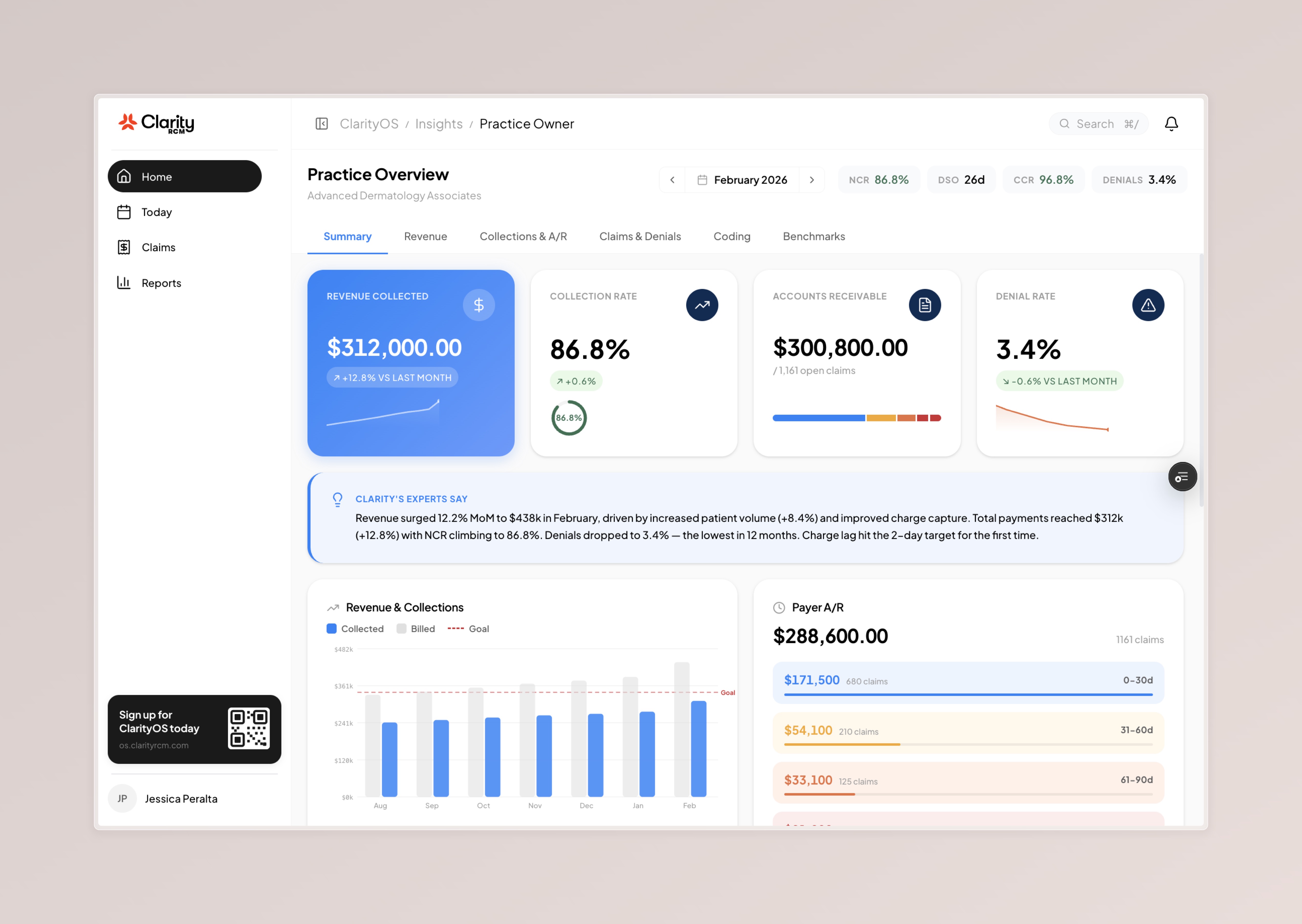 ClarityOS Home Dashboard